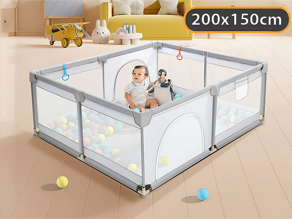 Portable Baby Playpen Fence Gate Wall Fence Barrier Play Gym Mat 2000cm
