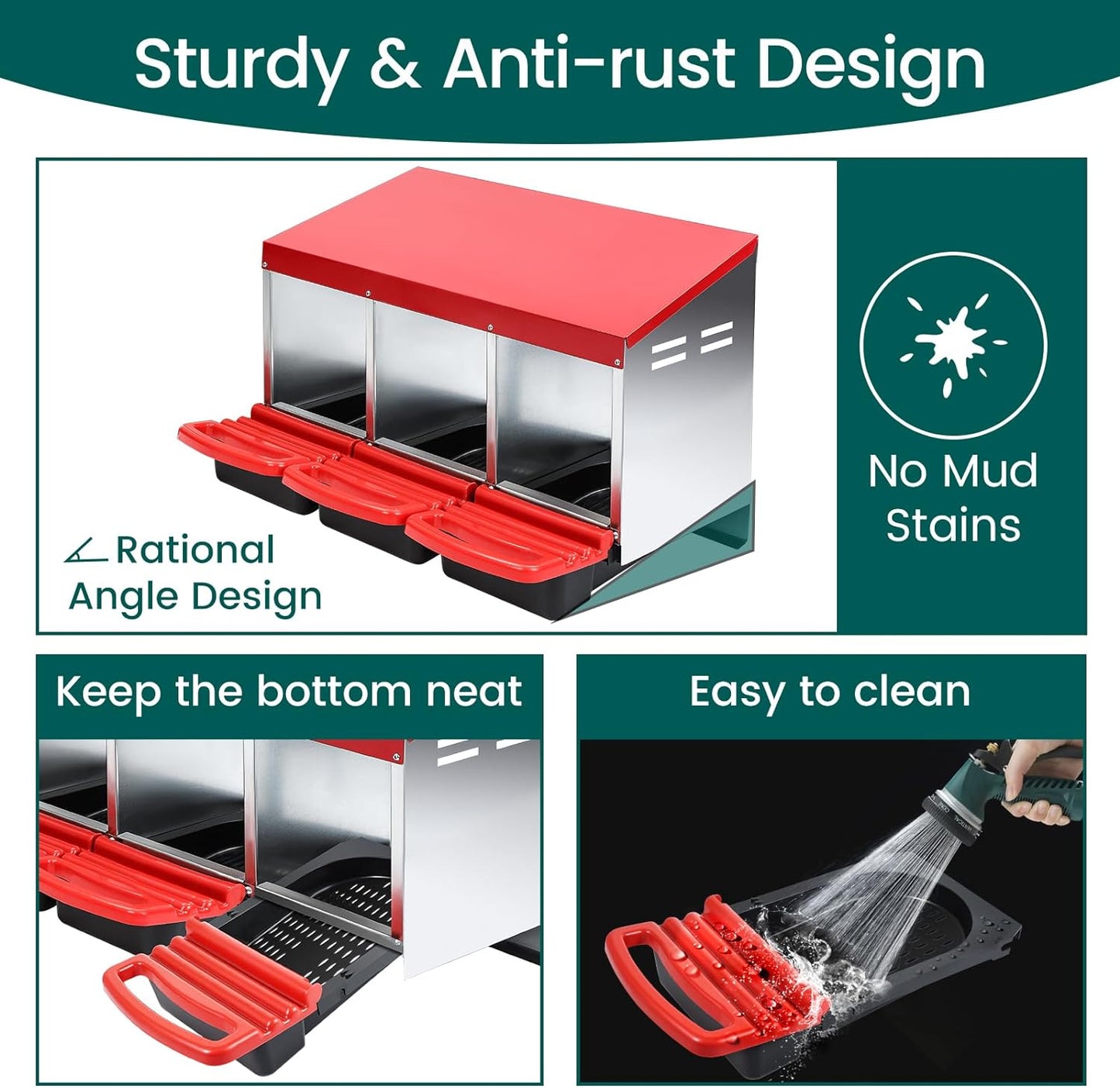 Chicken Nesting Box  6 Compartment