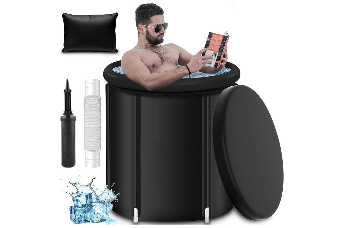 Portable Ice Bath Tub 300L Inflatable Hot Bathtub SPA Massage Athletes Outdoor