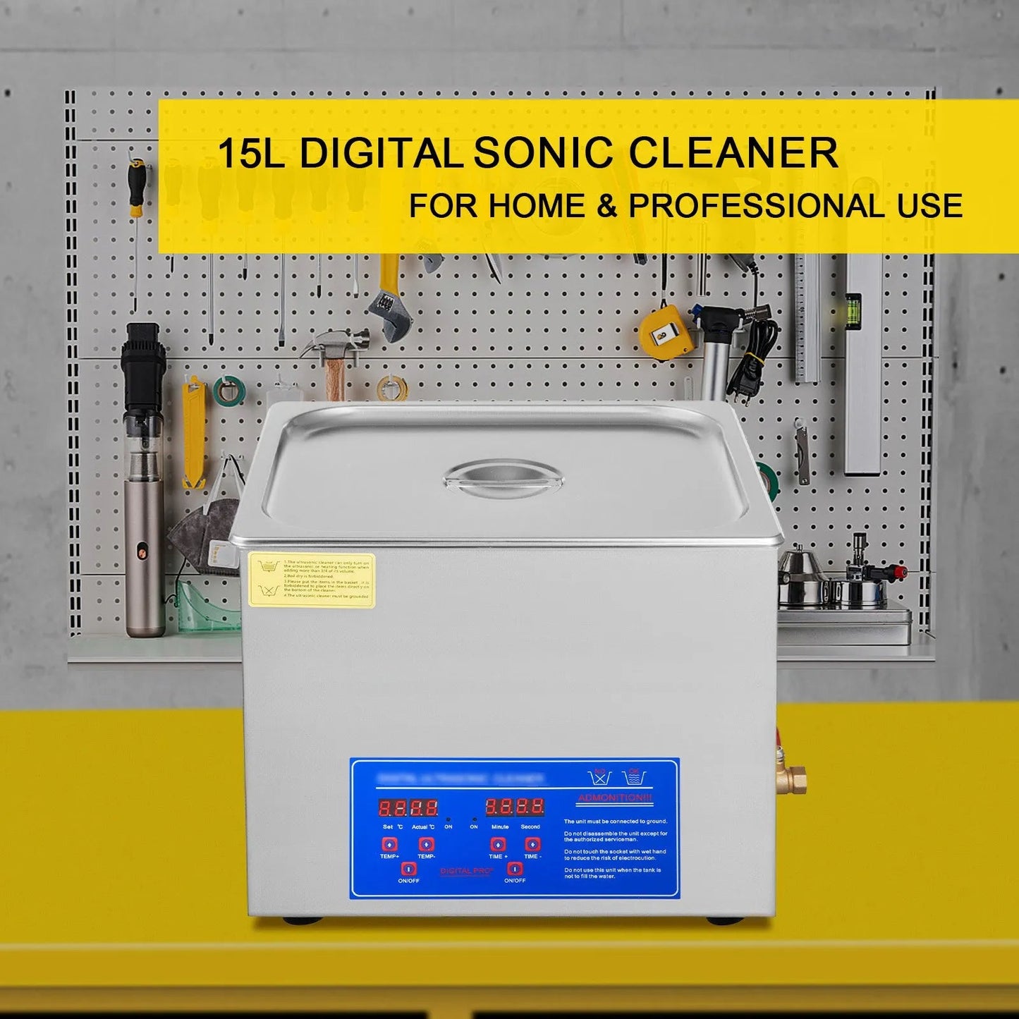 Heated Ultrasonic Cleaner 15L