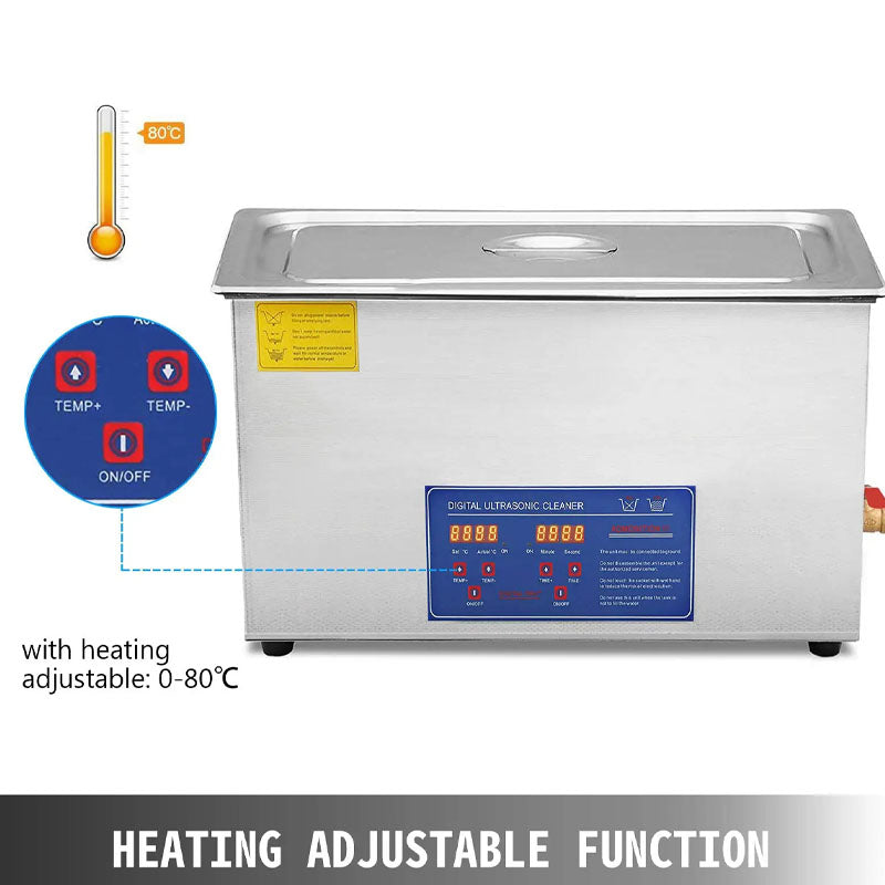 22L Ultrasonic Cleaner Stainless Steel with Digital Timer