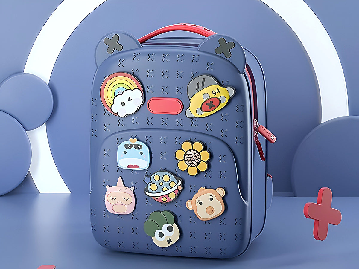 Tide Satchel Cartoon Backpack-Blue