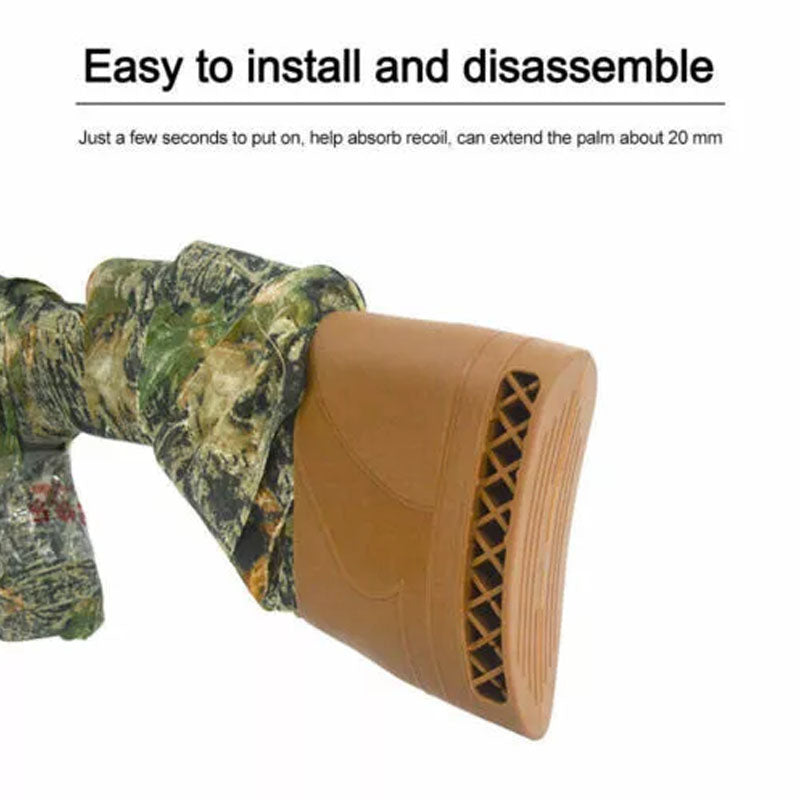 Rifle Recoil Pad, Rubber Slip On Recoil Pad for Rifle, Shotgun and Butt Gun