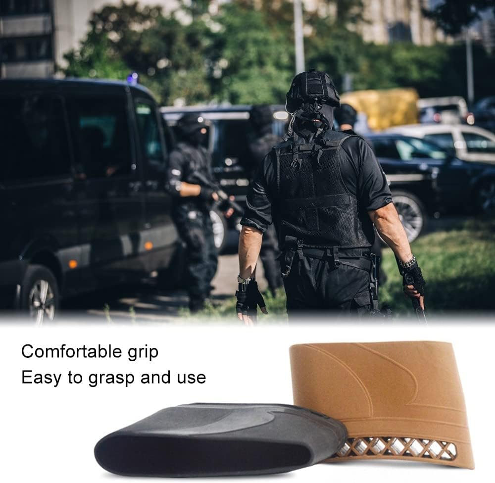 Rifle Recoil Pad, Rubber Slip On Recoil Pad for Rifle, Shotgun and Butt Gun
