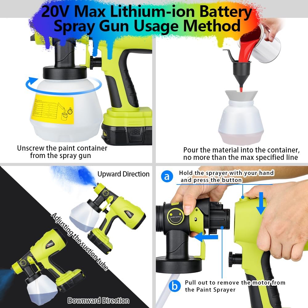 For Ryobi Cordless Sprayer Paint Sprayer