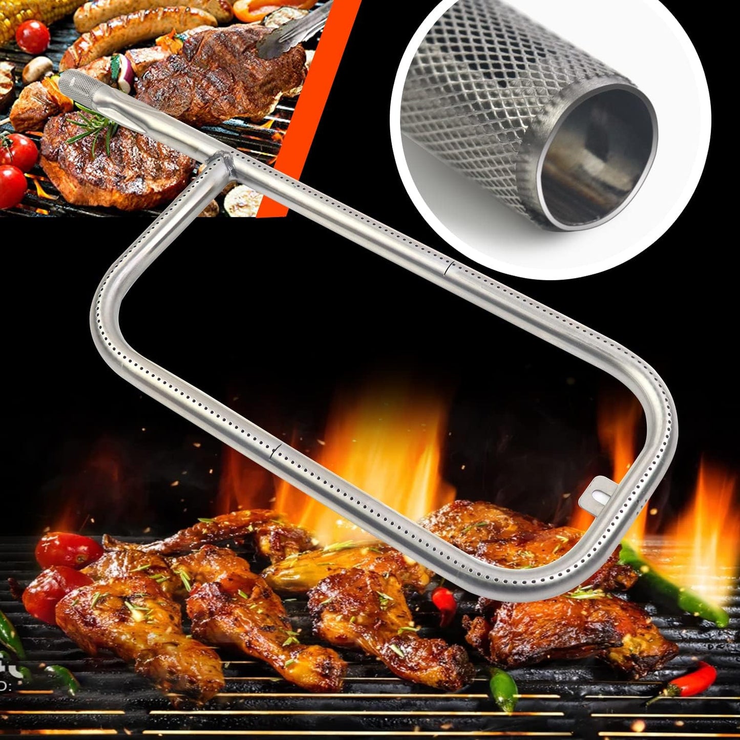 Grill Replacement Burner for Weber Q200 Q220 Q2000 Q2200 Series 2043401