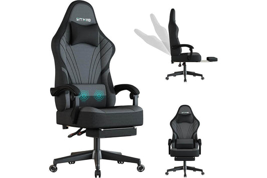 Gaming Chair with Headrest and Lumbar Support