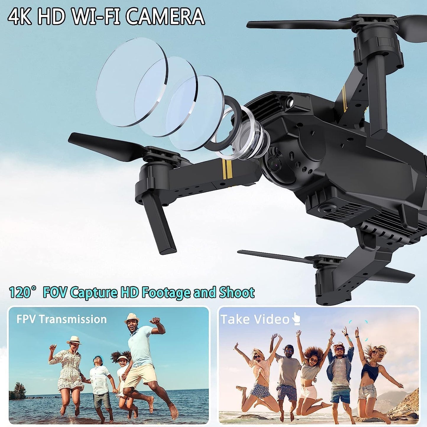 Drone With Camera and Battery
