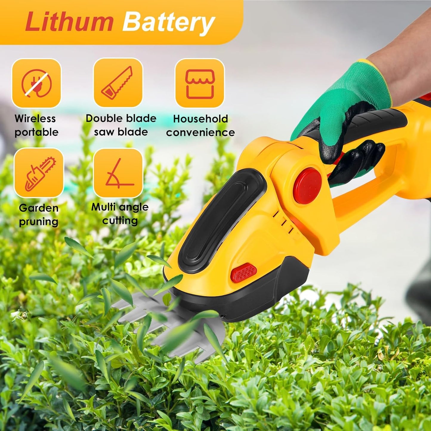 Hedge Trimmer Cordless Lawn Mower 2 in 1