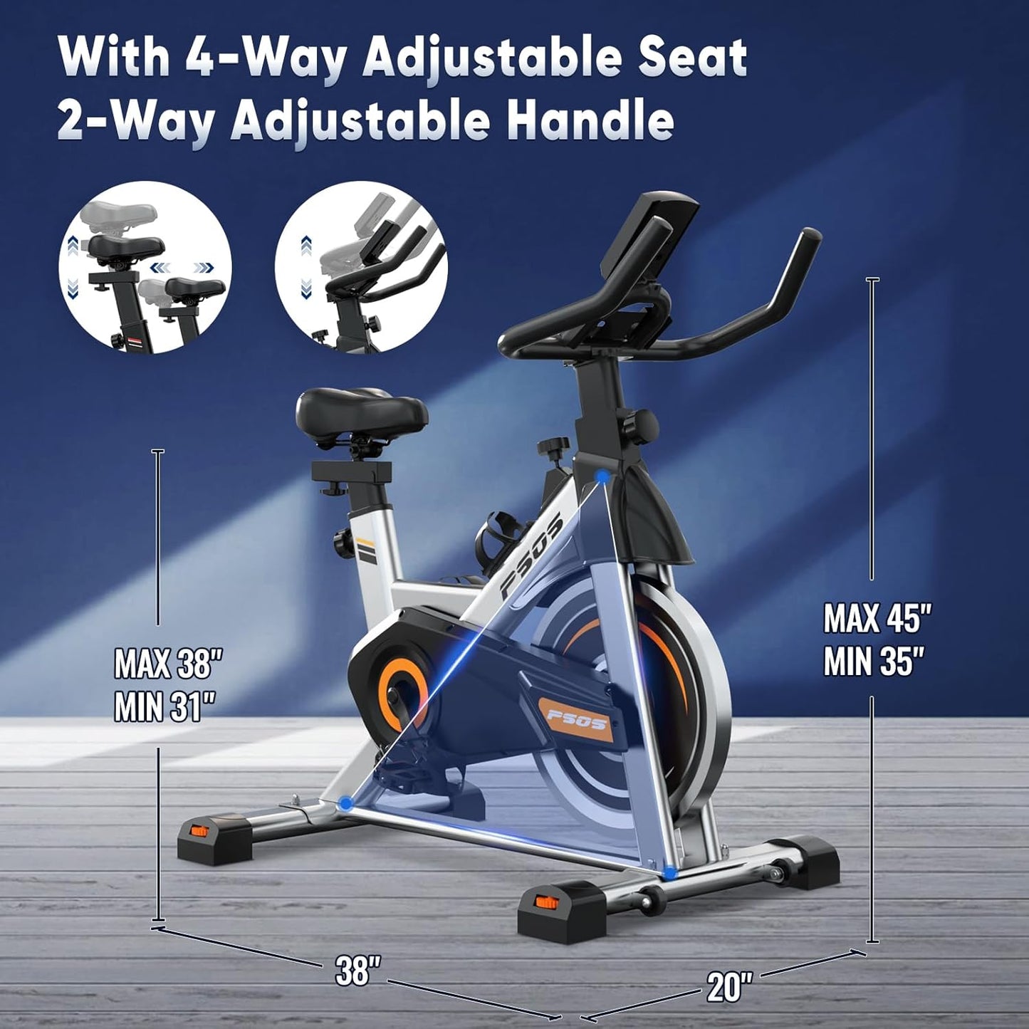 Adjustable Exercises Bike Spin Bike Heavy Duty