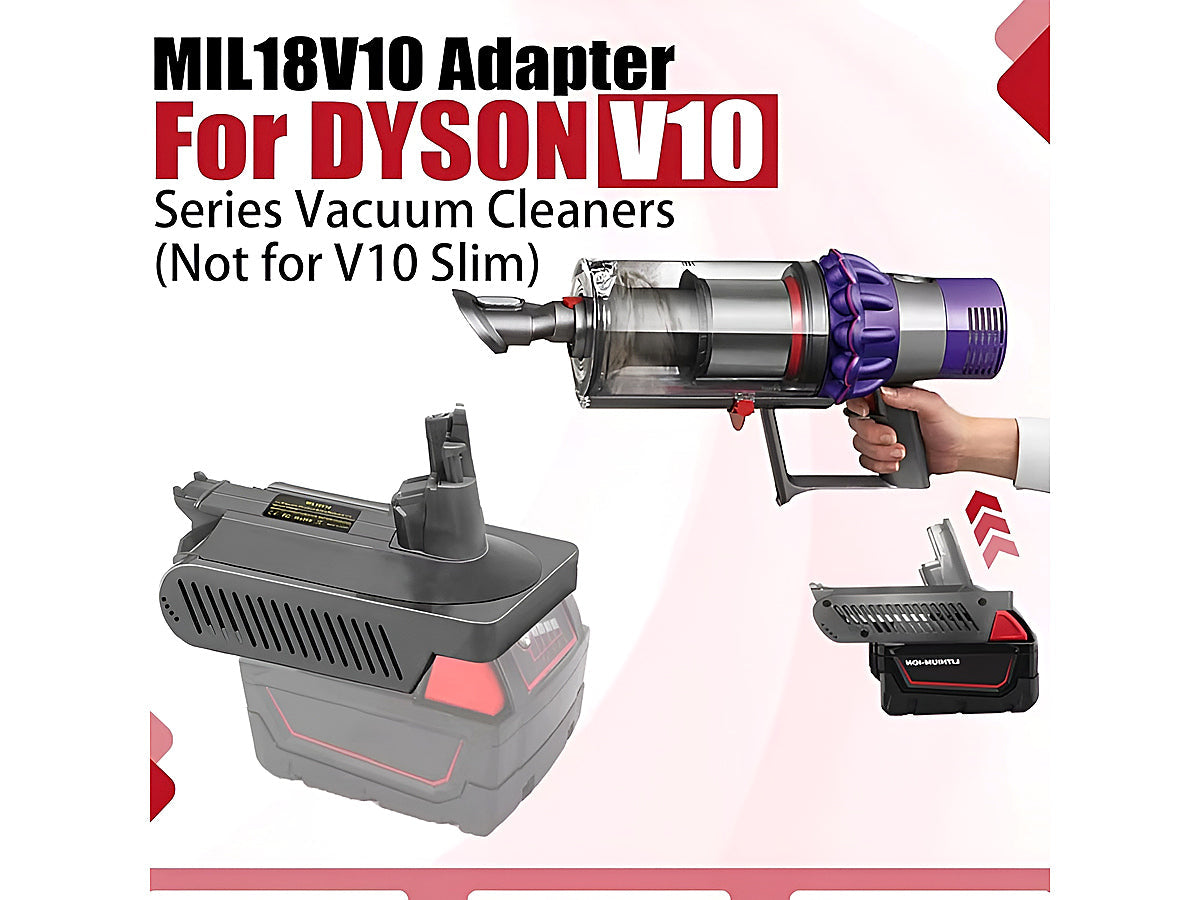 Milwaukee 18V Battery to Dyson V10 Adapter Converter