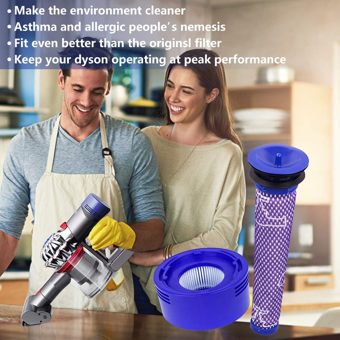 Dyson Vacuum Pre & Post Filter Replacement Set V7 V8