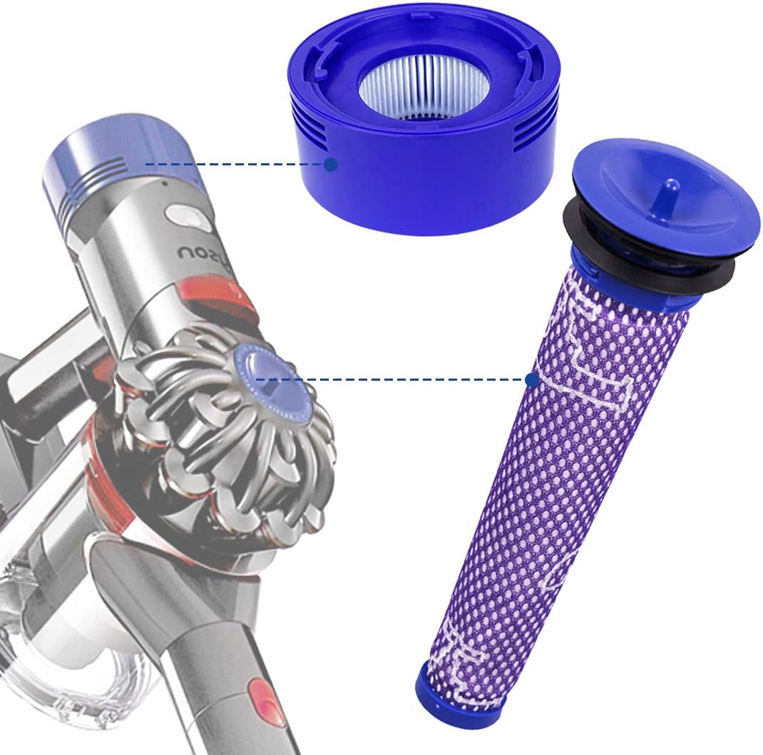 Dyson Vacuum Pre & Post Filter Replacement Set V7 V8