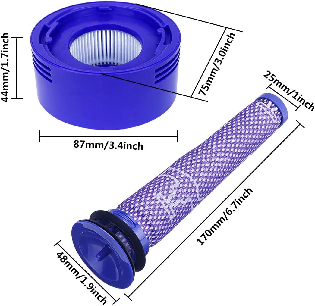 Dyson Vacuum Pre & Post Filter Replacement Set V7 V8