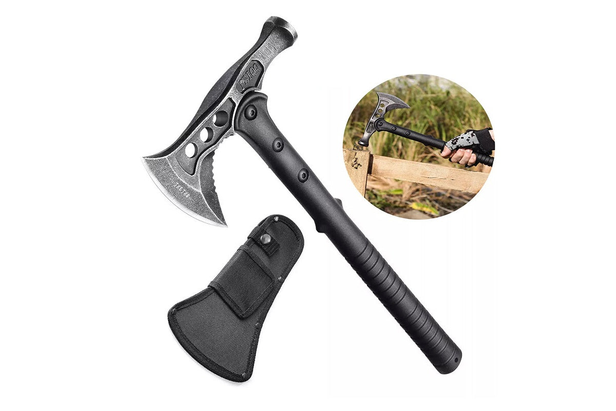 Tactical Survival Hawk Tomahawk W Hammer Throwing Axe 15"