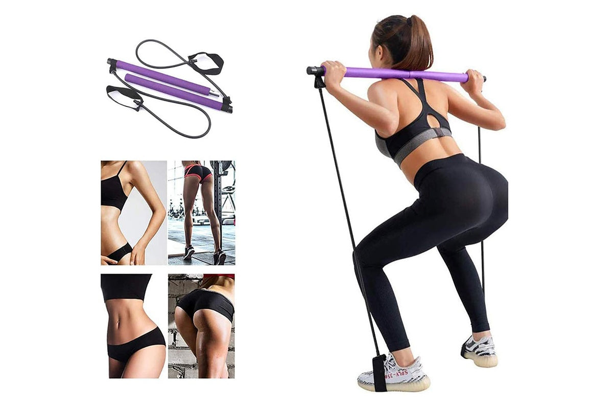 Portable Pilates Bar Kit with Resistance Band