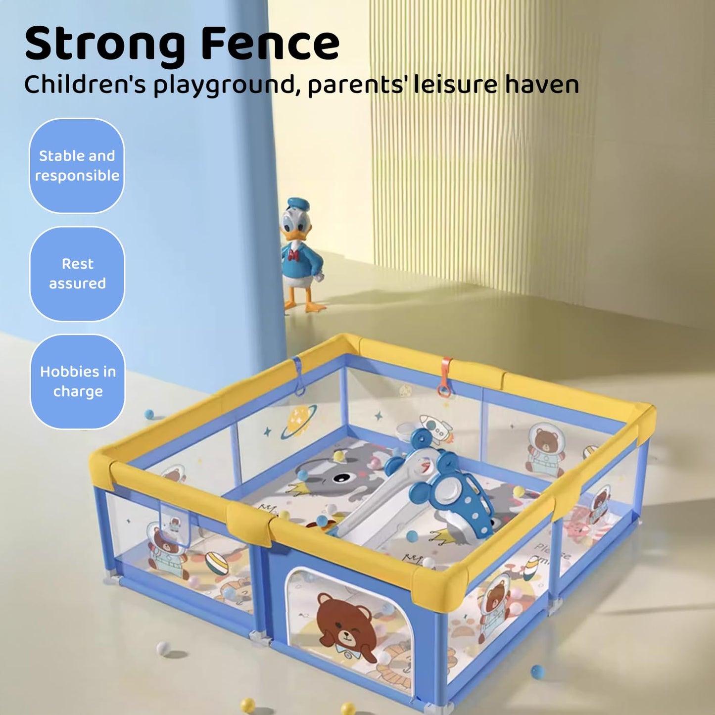 Portable Playpen Fence Gate Wall Fence Barrier