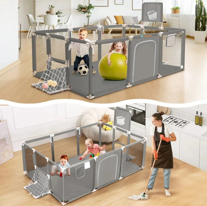 Portable Playpen Fence Gate Wall Fence Barrier PlayPen