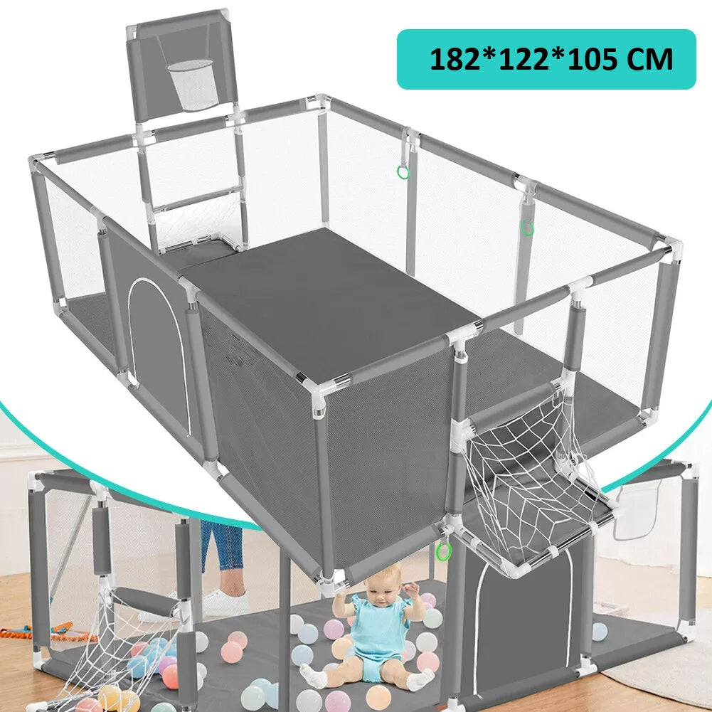 Portable Playpen Fence Gate Wall Fence Barrier PlayPen