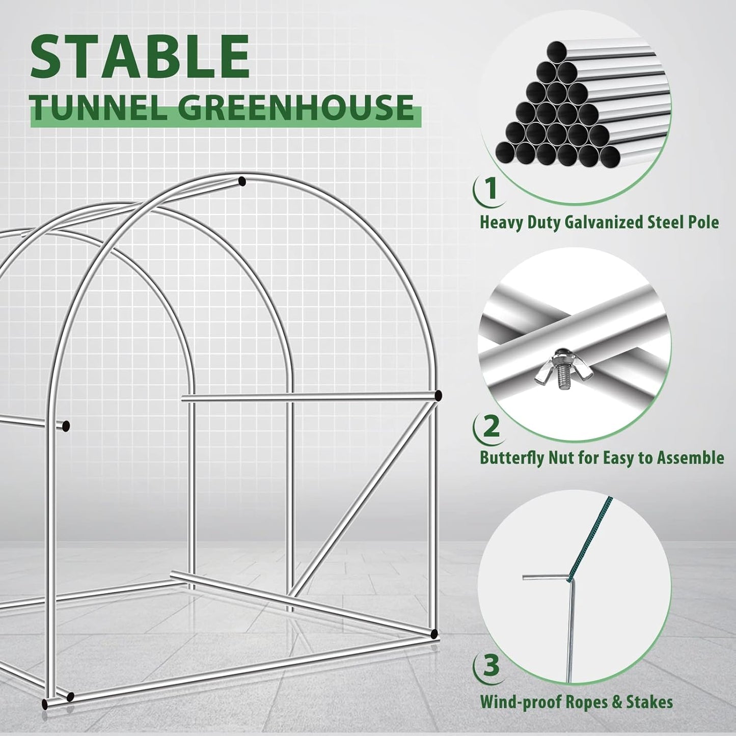 Walk in Greenhouse 2x2x2m