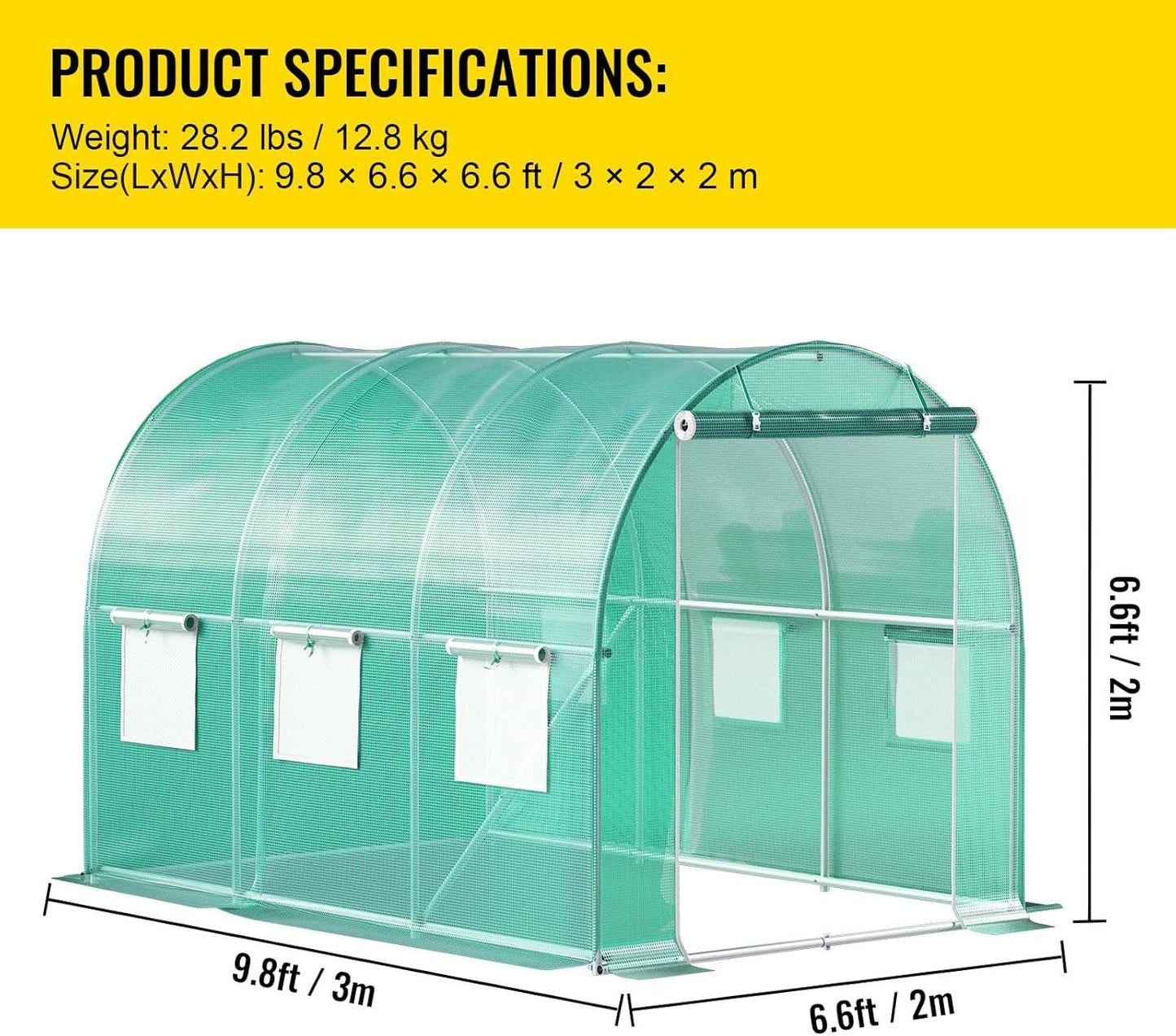 Walk in Greenhouse 3x2x2m