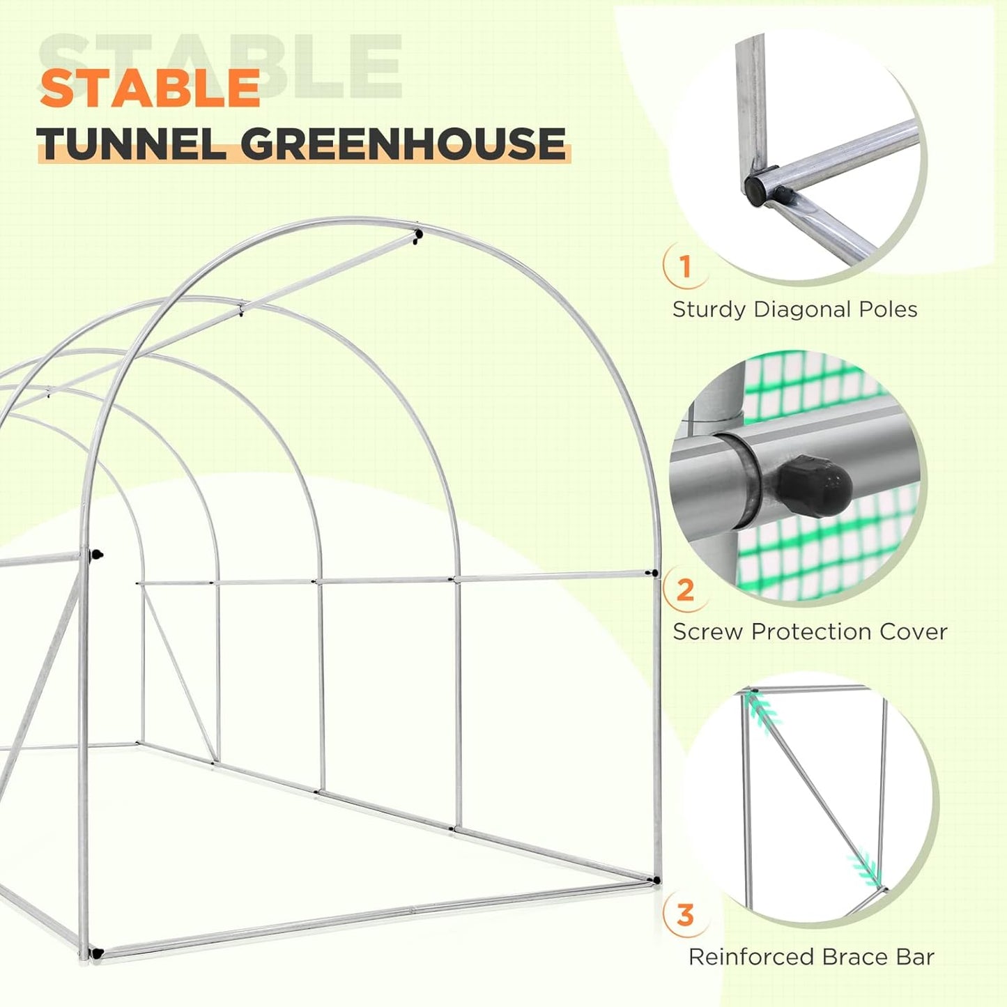 Walk in Greenhouse 4x2x2m