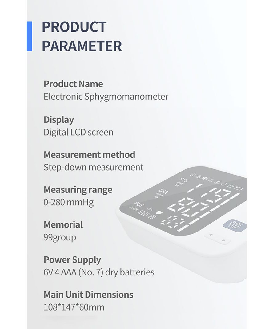 Blood Pressure Monitor Automatic Electronic Digital BP Monitor