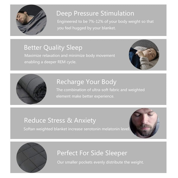 Weighted Blanket 9KG Queen Deep Sleep Relax