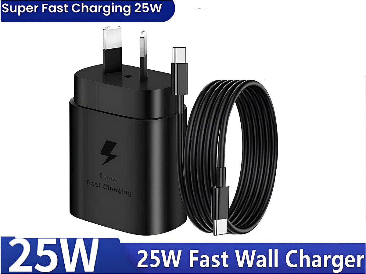 25W Fast Charger USB-C Wall Adapter with 2m Type-C Cable