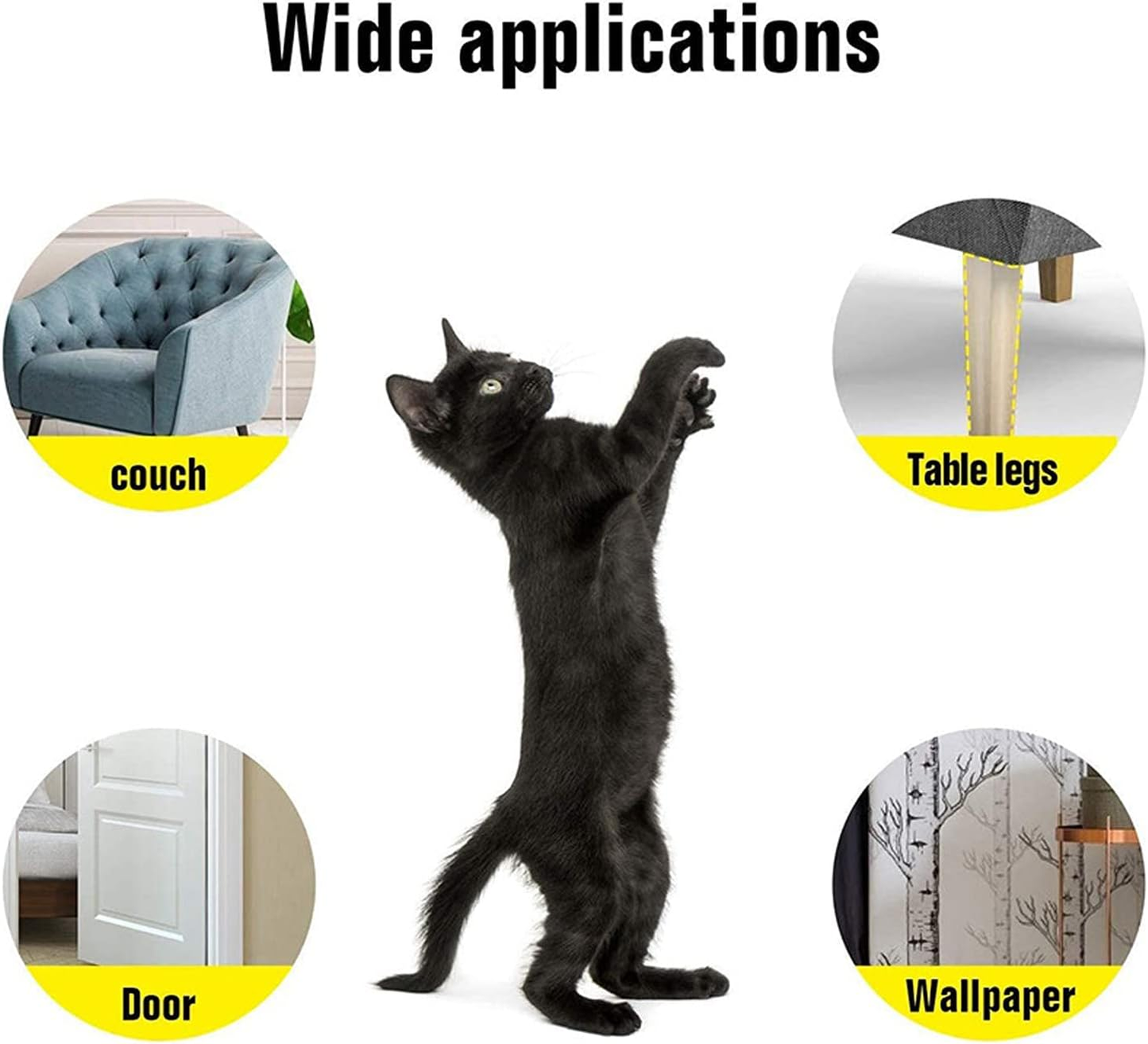 4PCS Pet Cat Anti Scratch Guard Mat