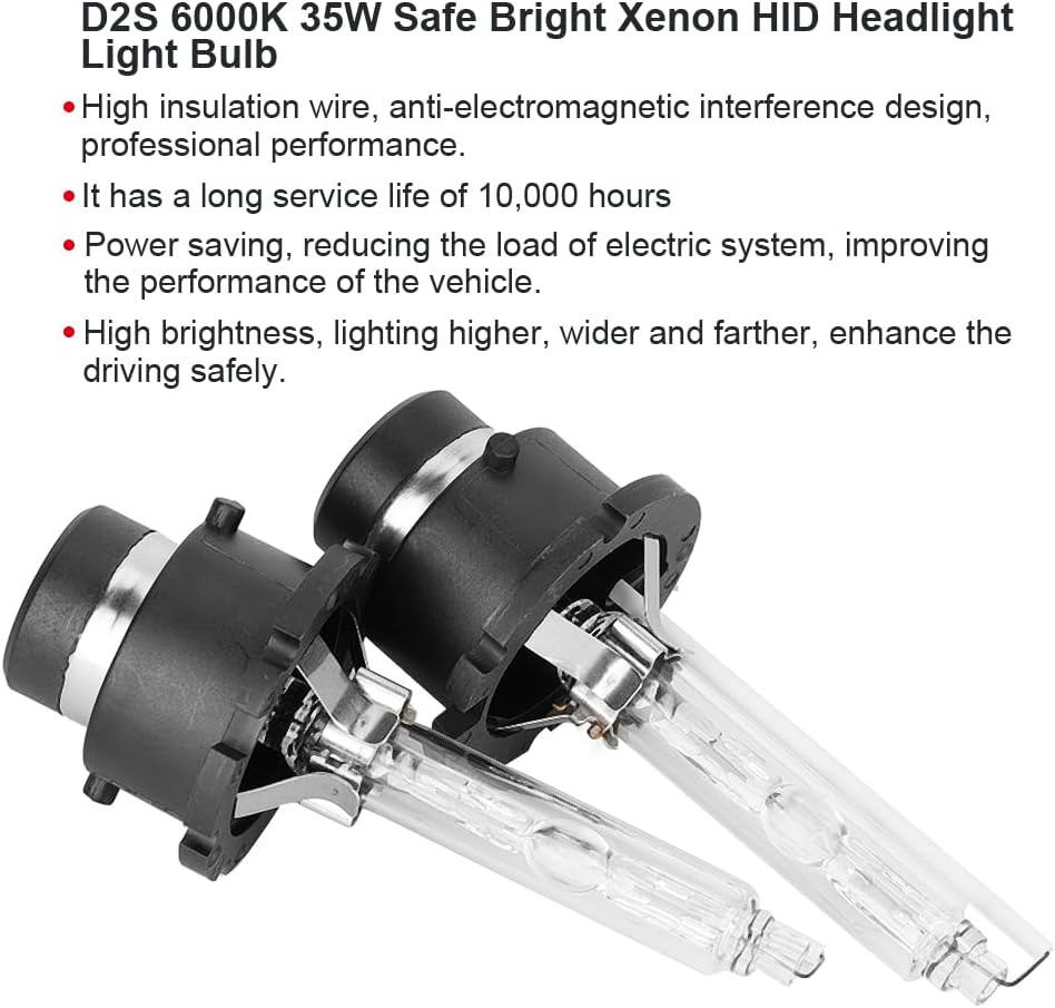 1 Pair D2C/D2S/D2R HID Xenon Car Headlight Bulb 35W 6000K