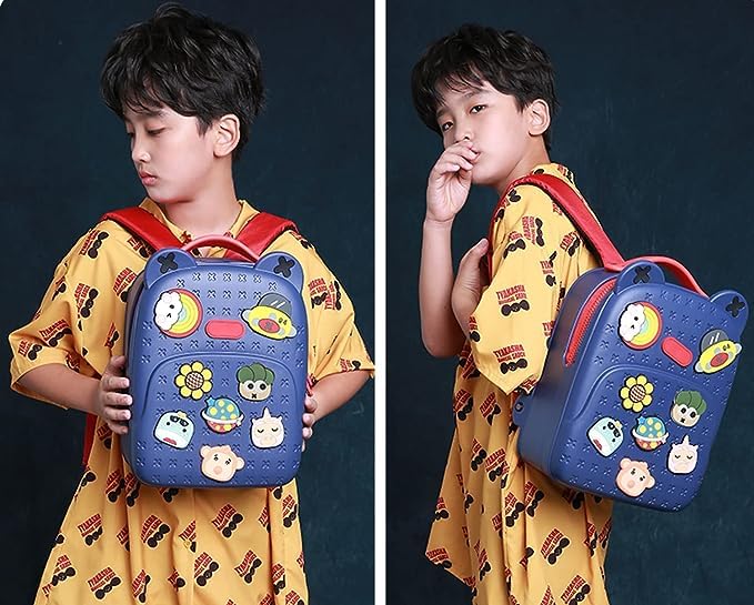 Tide Satchel Cartoon Backpack-Blue