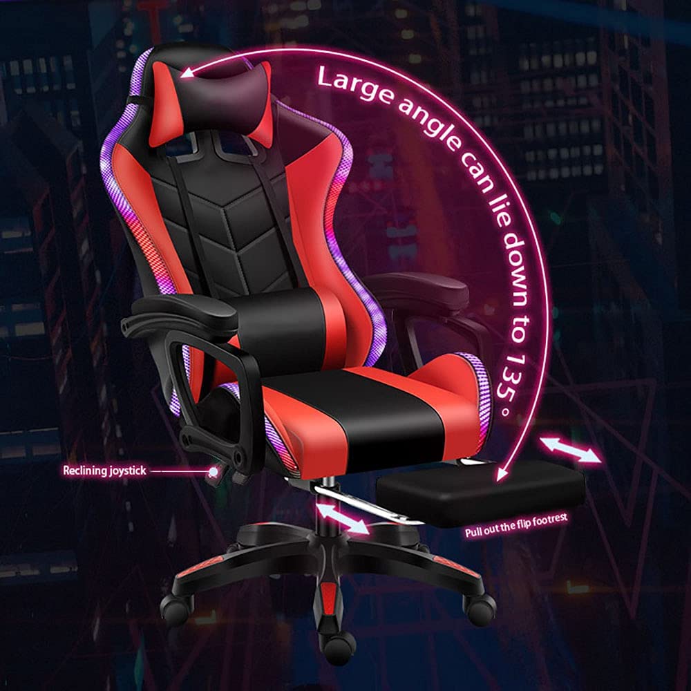 Gaming Chair with Footrest – RGB Gaming Chair with Speakers & Lights