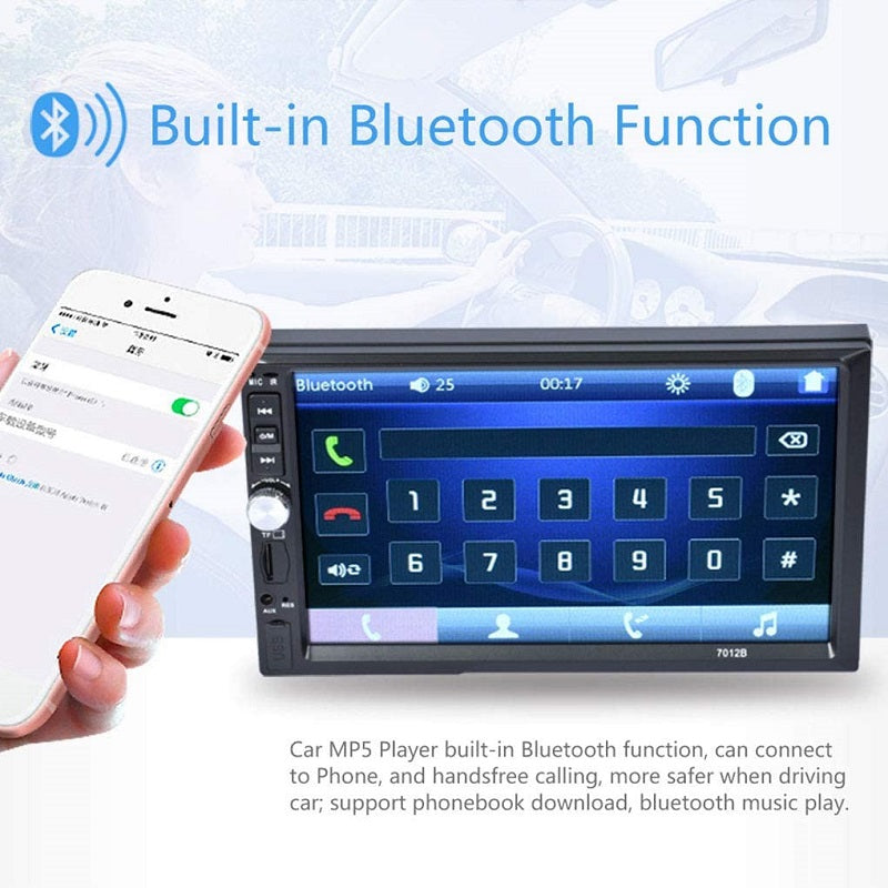 7" Double DIN Touch Bluetooth Car Stereo