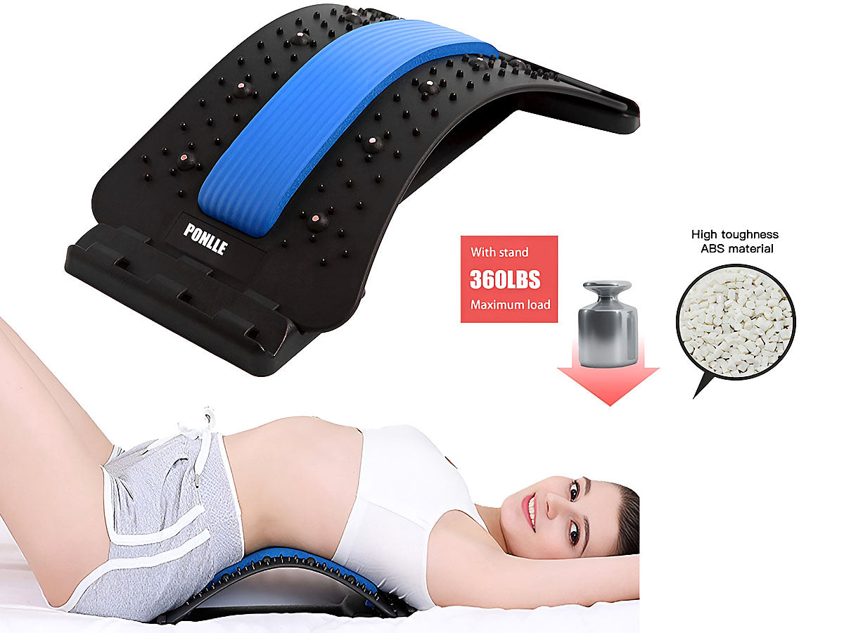 Back Stretcher for Lower Back Pain Relief, Multi Level Lumbar Support Spine Board for Bed, Chair and Car