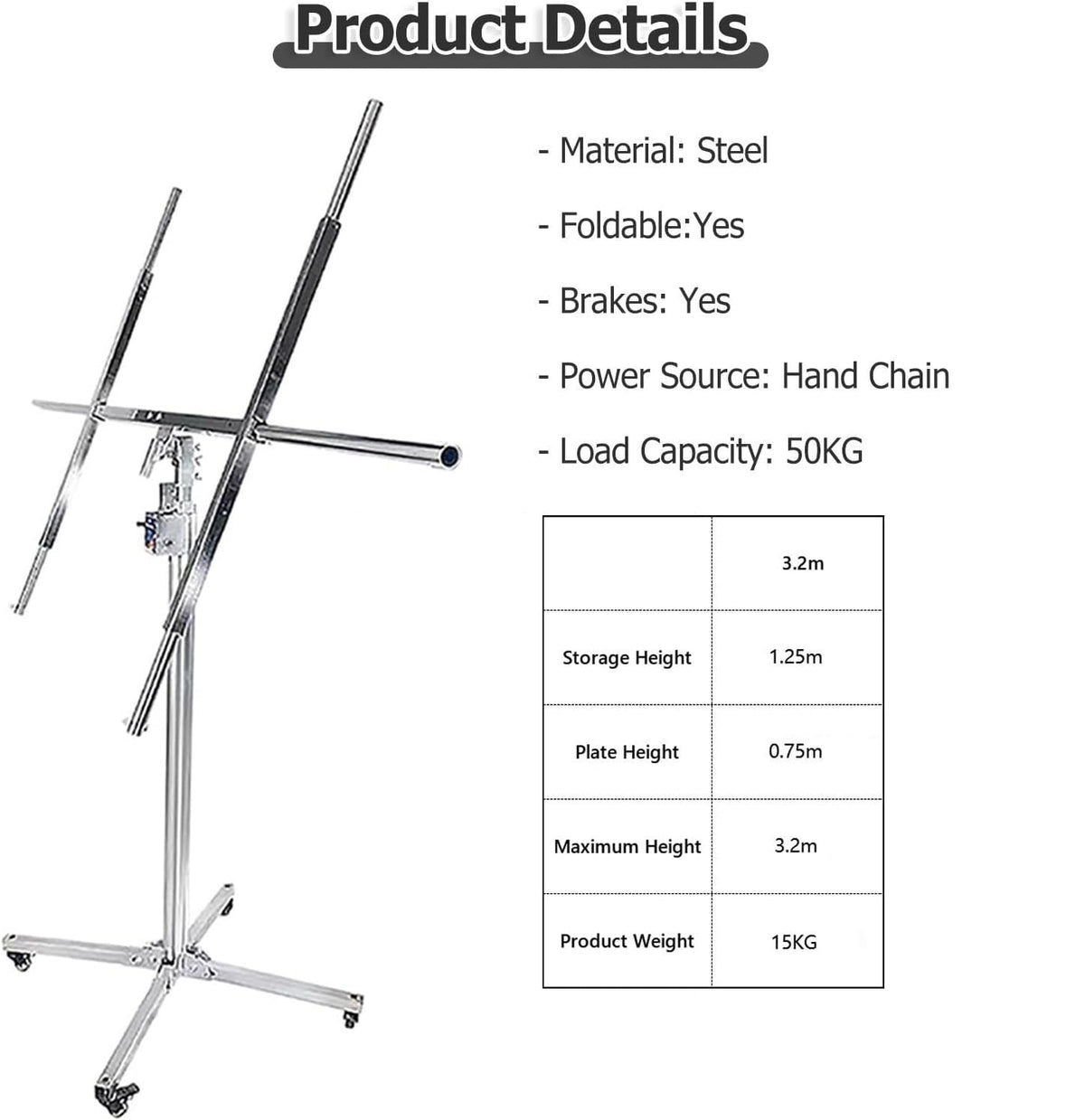 Drywall Panel Lifter 3.2M