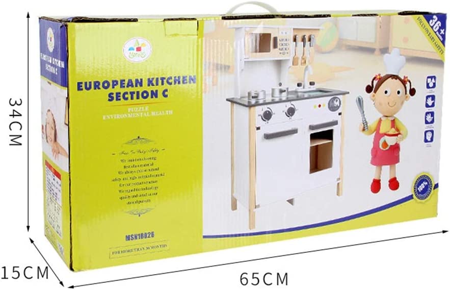 Wooden Play Kitchen Set Pretend Playset