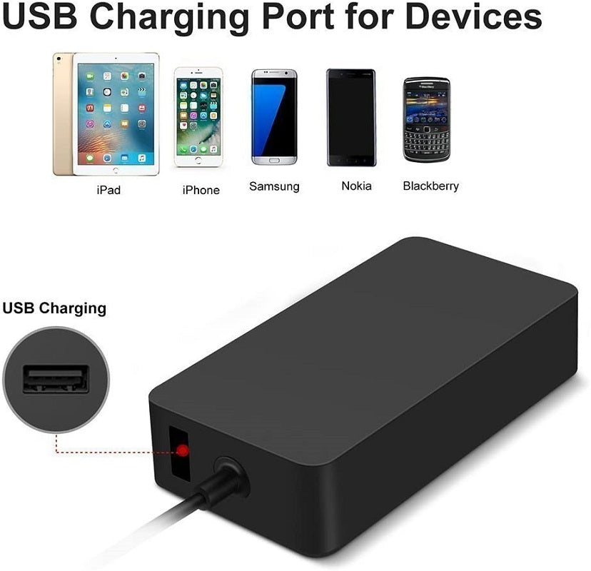 65W Power Adapter Charger for Microsoft Surface Pro X Pro 7 Pro 6 Pro 5 Pro 4 Pro 3 with Wall Plug and 6ft Power Cord