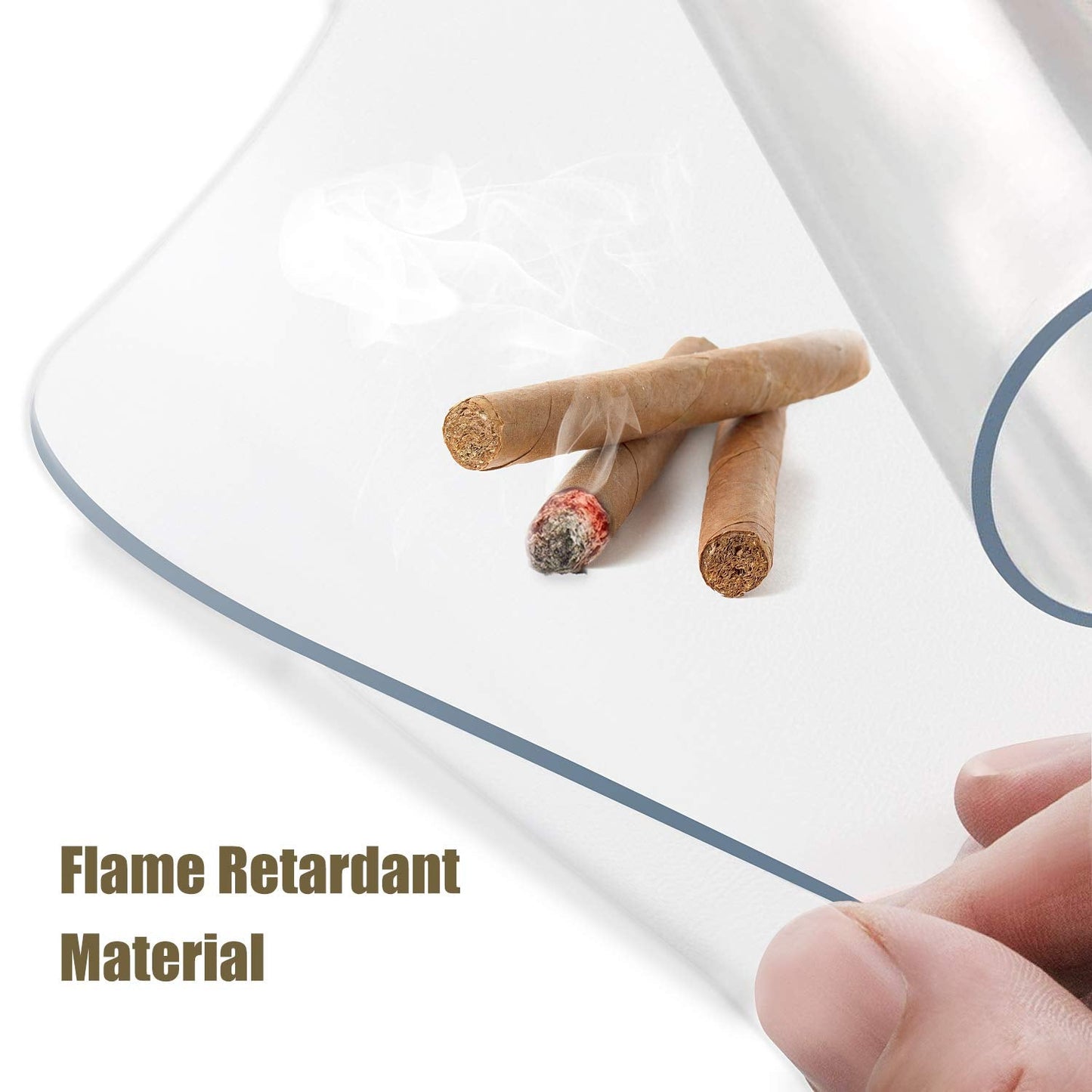 Clear Chair Mat - Transparent Office Home Floor Protector Mat, 2mm Thickness, 120cm x 90cm