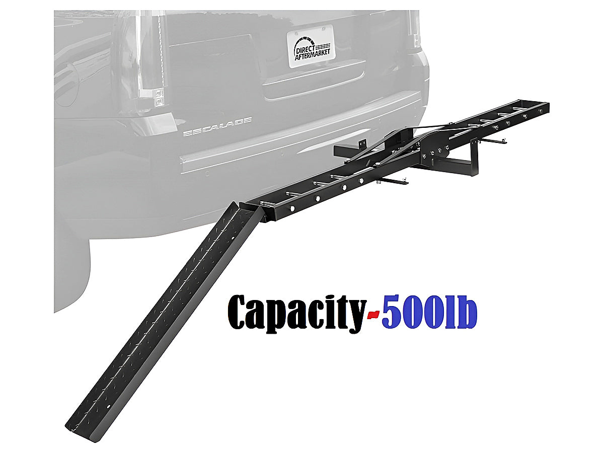 Motorcycle Towbar Carrier & Ramp – Heavy Duty Steel Dirt Bike Hauler (500lbs)