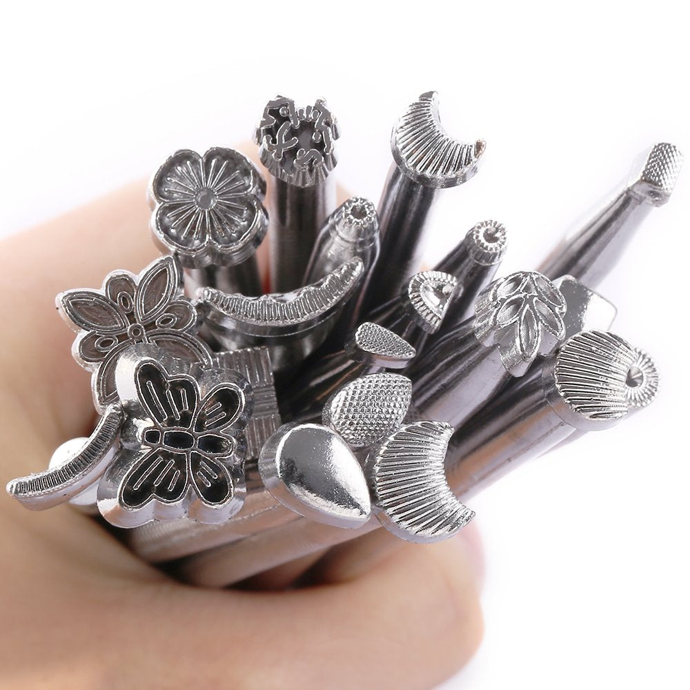 59PCs  Leather Craft Tools Kit Tools DIY Groover Punch Kit Stiching Carving Craft Sewing