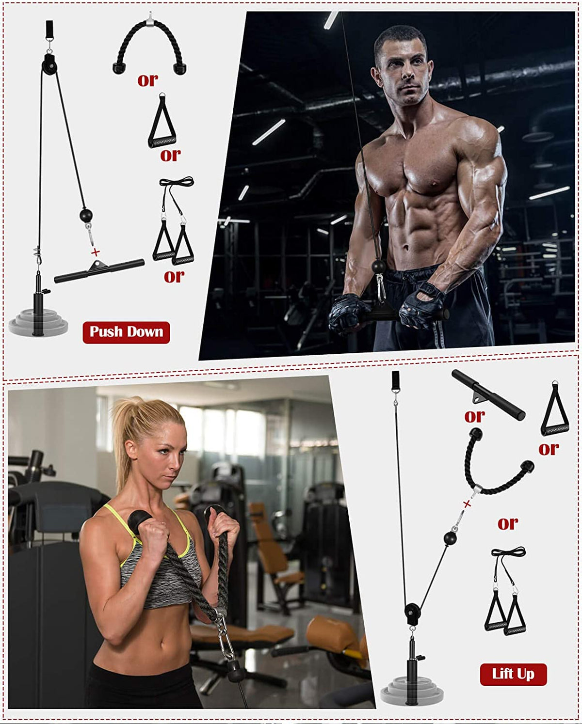 Fitness LAT and Lift Pulley System