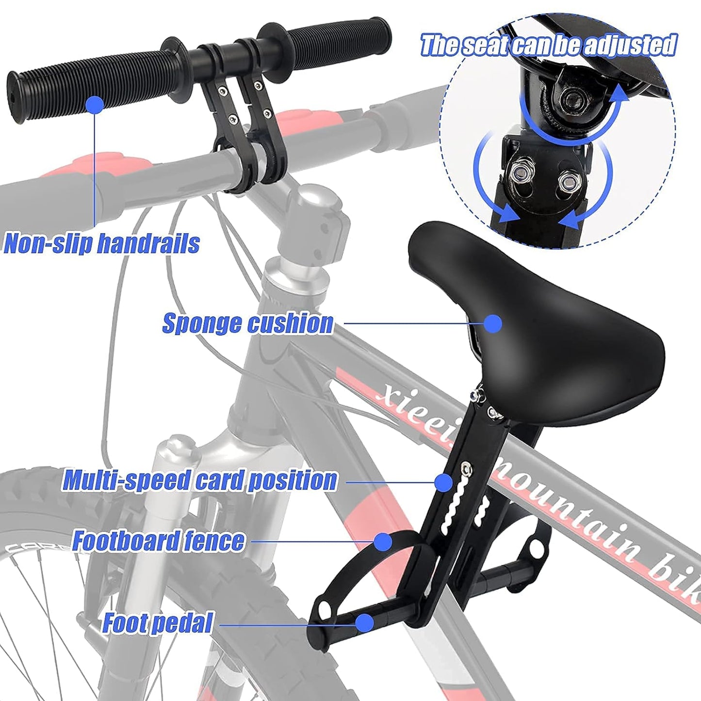 Bike Seat and Handlebar Pack (2-5 years) Mounted Bicycle Saddle Seat child’s  Seat child Bike Seat