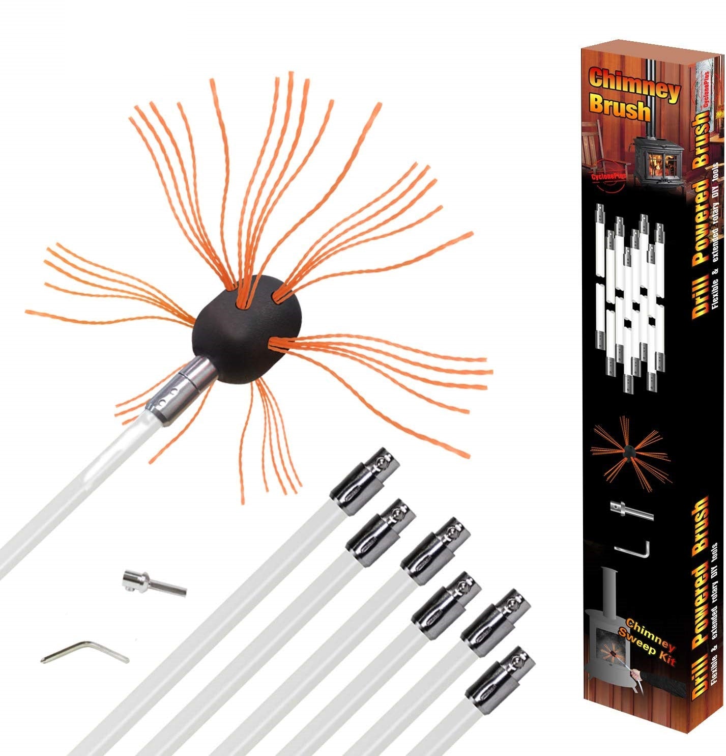 Flexible Dryer Vent Chimney Cleaner Kit