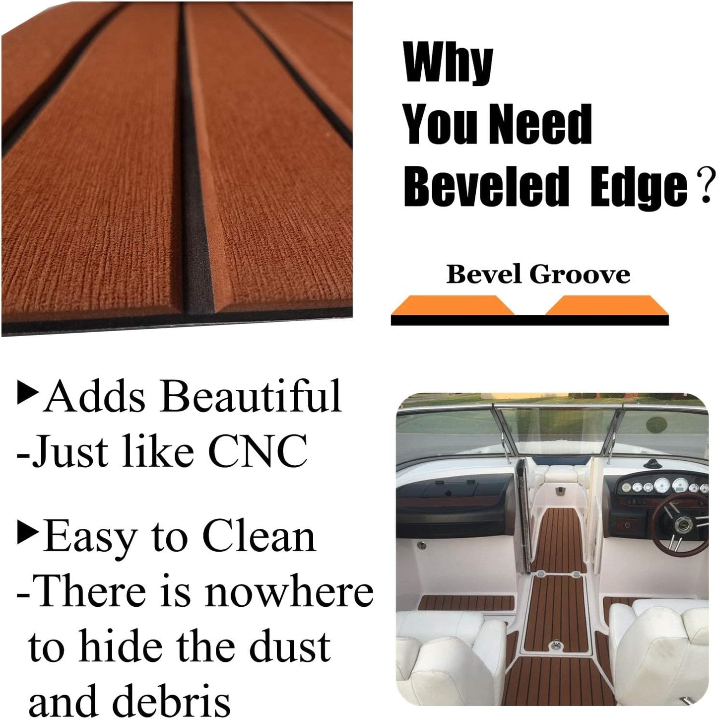 Marine Carpet Teak Boat Flooring Mat EVA