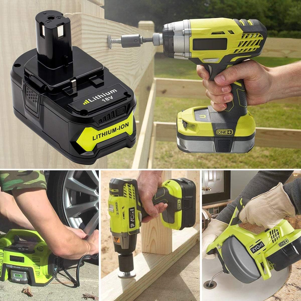 Ryobi 18V 6AH Battery Compatible Replacement Battery
