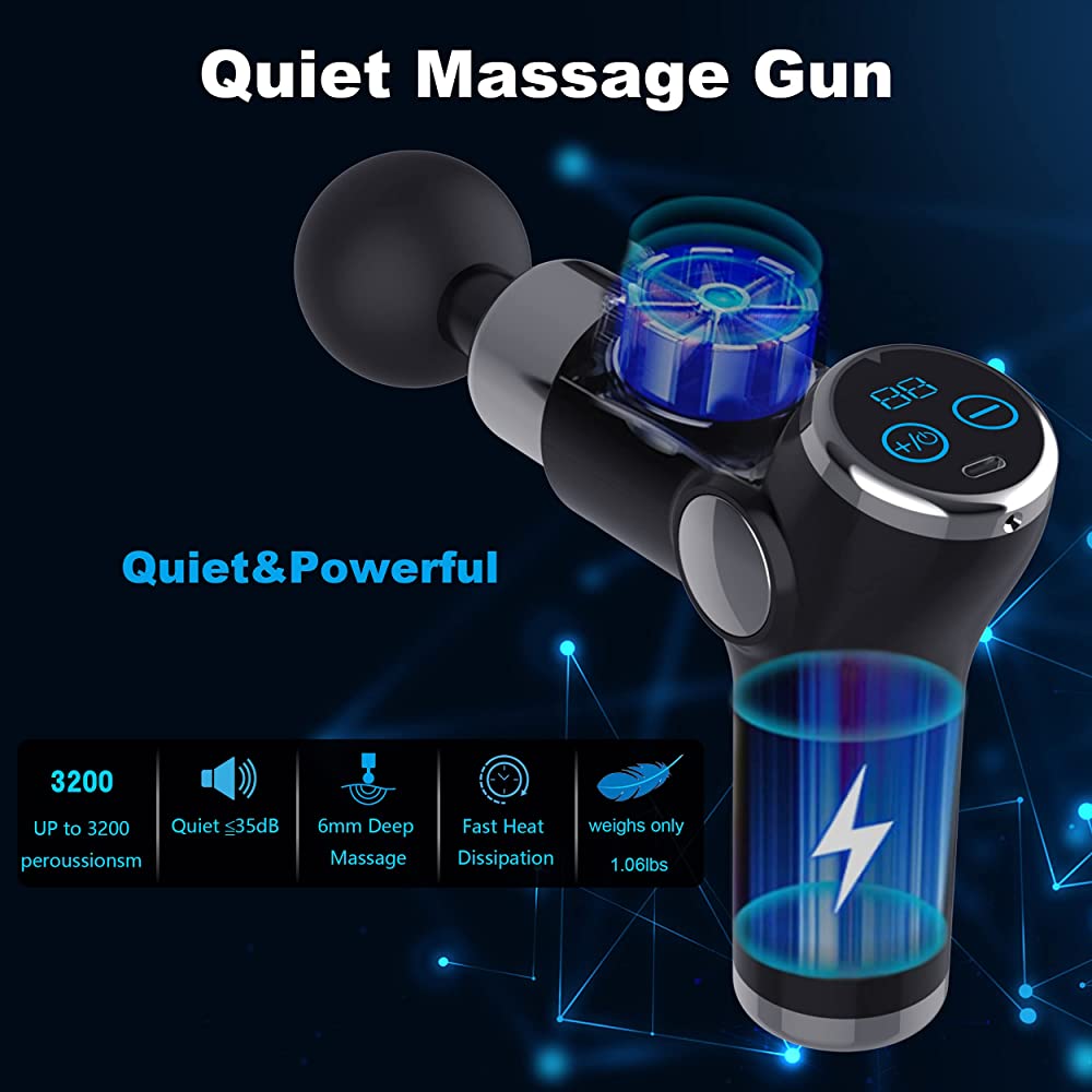 Mini Massage Gun with 4 Massage Heads