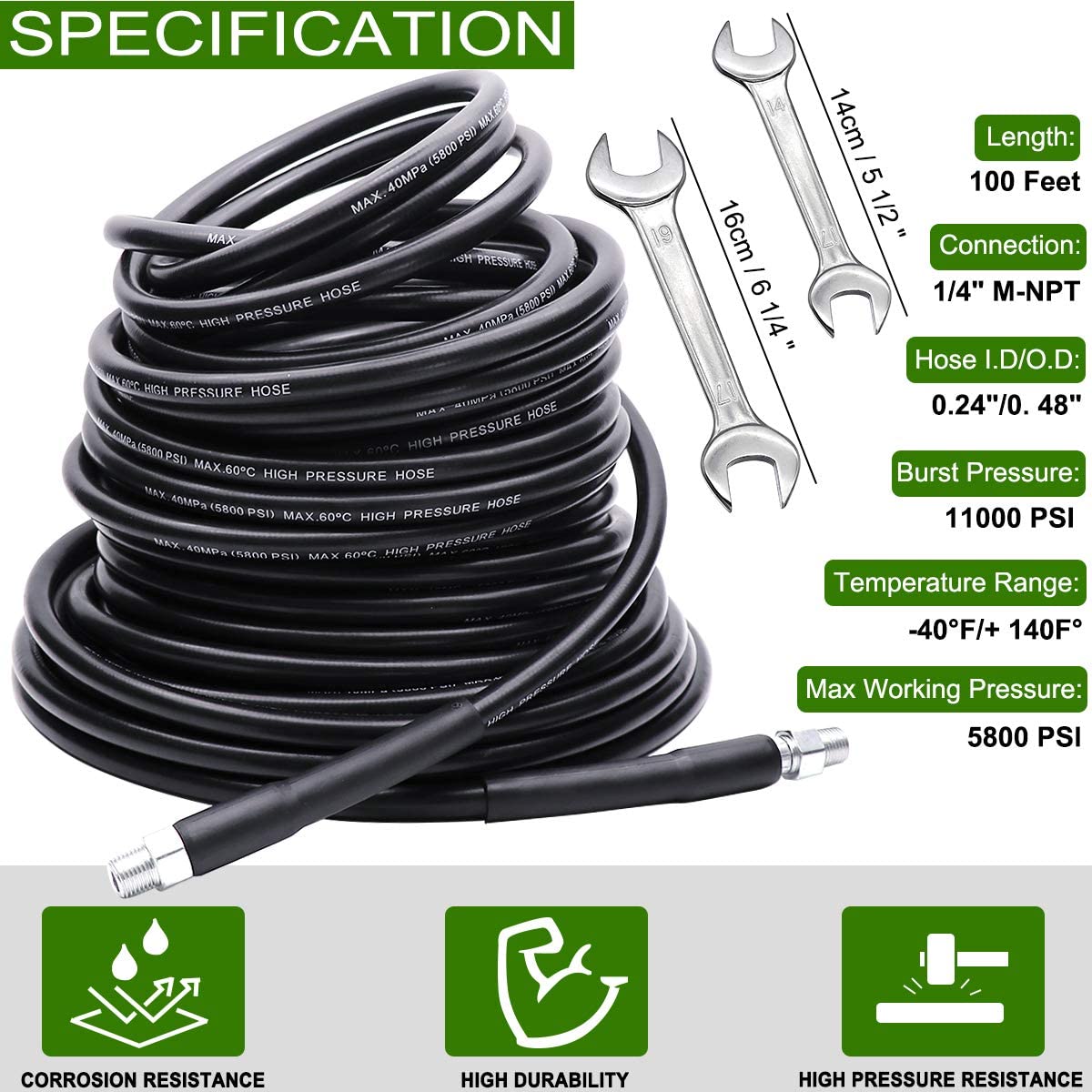 Drain Pipe Cleaning Kit 30m
