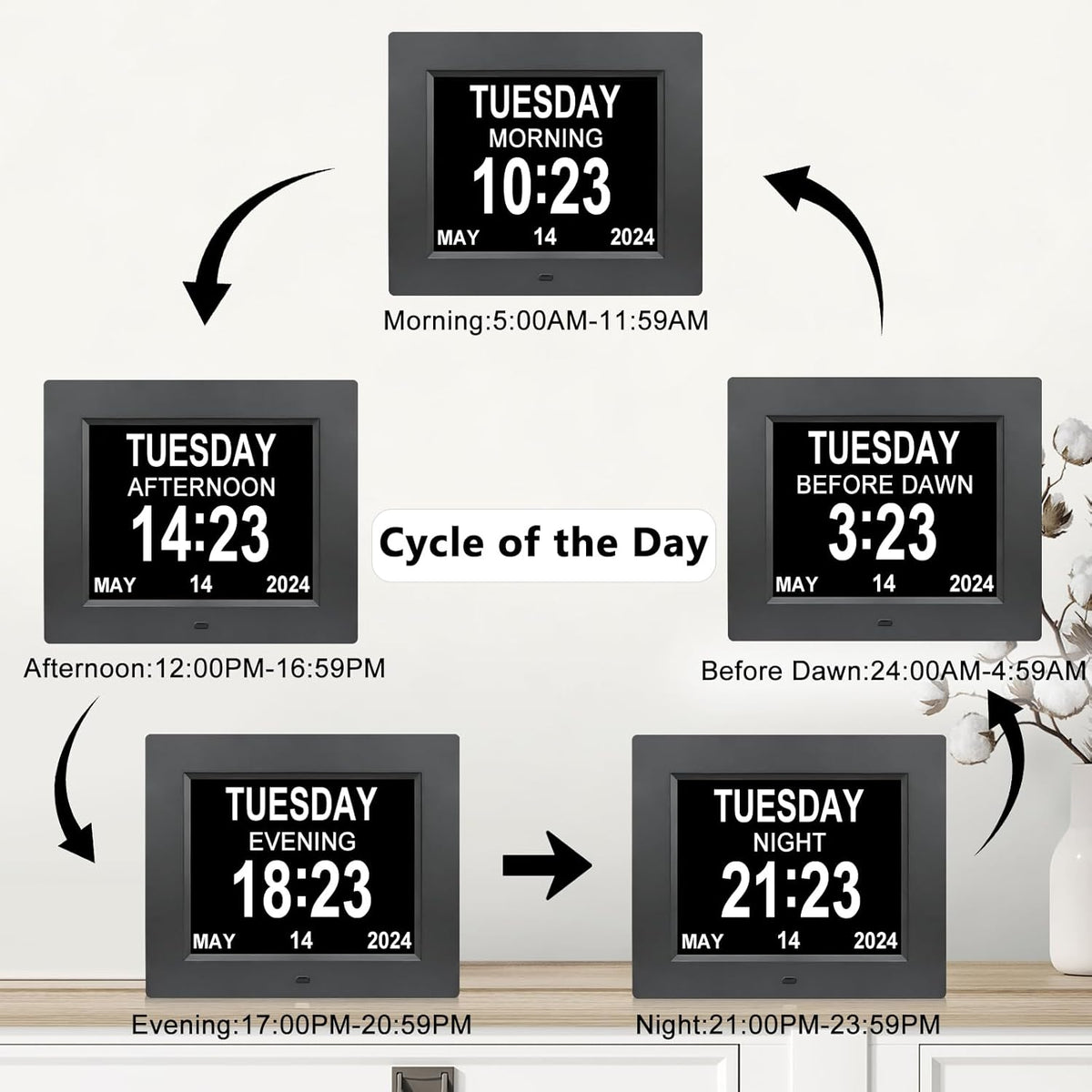 Alarm Clock Large LED Clock
