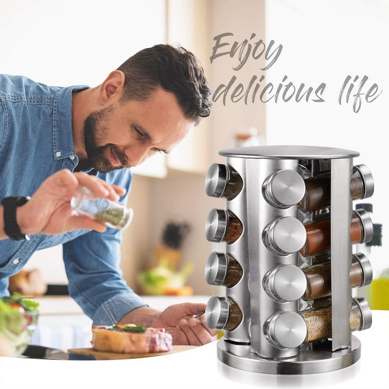 Spice Rack Stand 16 Jars